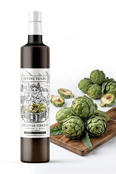 Organik Teyze Sevinç Teyze Enginar Sirkesi Doğal Fermantasyon Artichoke Vineg...