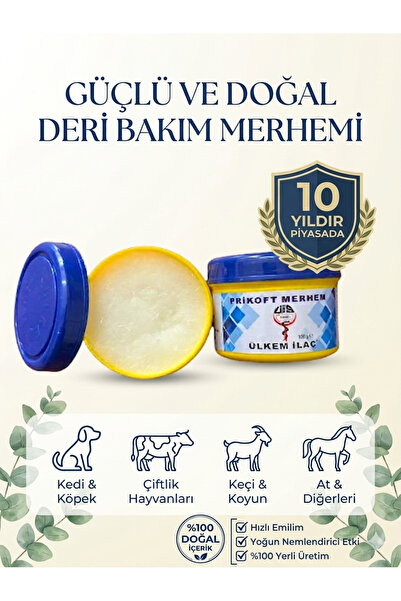 ülkem Prikoft Mantar Kremi 100 gr - Kedi Köpek ve Çiftlik Hayvanları İçin Man...
