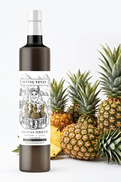 Organik Teyze Sevinç Teyze Ananas Sirkesi Doğal Fermantasyon Pineapple Vinega...