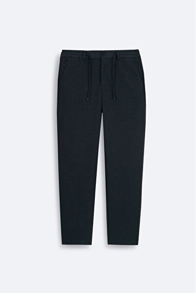 Avva Men's Anthracite Side Pocket Elastic Waist Relaxed Fit Suit Trousers B00...