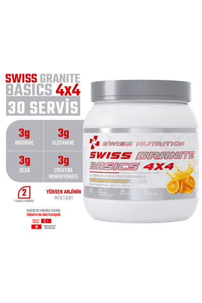 Swiss Nutrition Swiss Granite Basics 4x4 | Orange Garden Crush 450g |BCAA, Gl...