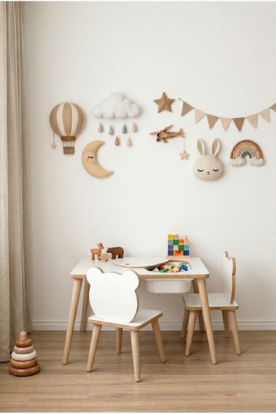 POFİTTO Montessori Çocuk Masası-oyun Masası-aktivite Masası-etkinlik Masası T...