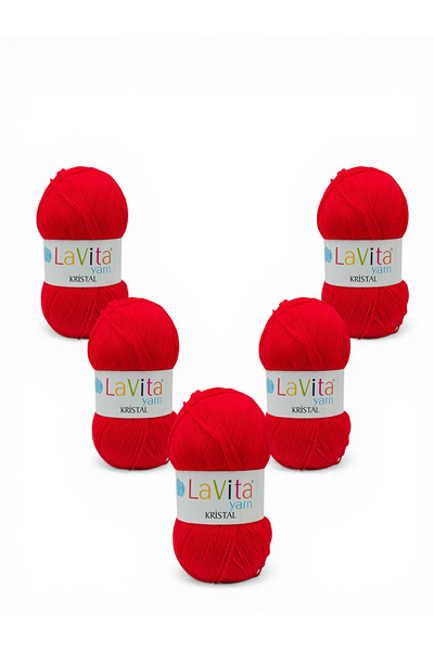 LaVita Yarn Fir de tricotat manual Crystal 100% acrilic 500gr 5 BUCĂȚI (3018 ...