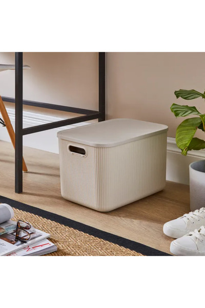Lova 21 L Shell Çok Amaçlı Kapaklı Kutu (1 Adet) (Krem)