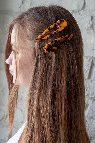 New Obsessions 2 ΤΕΜ.-Πόρπη ακρυλικής πολυτελείας με σχέδιο λεοπάρδαλης Mazi,...