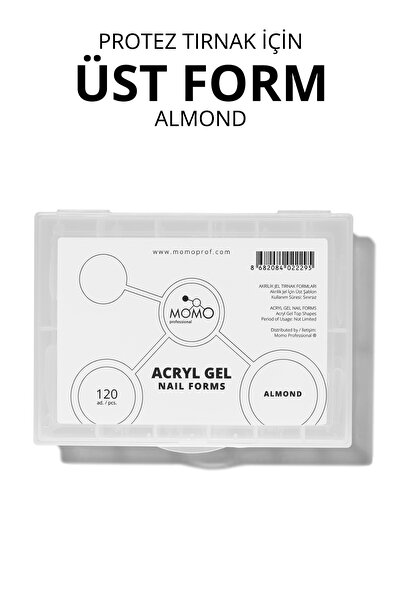MOMO professional Protez Uzatma Üst Form Şablonu (Almond) 120 ad.