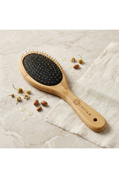 LOFIAN فرشاة الشعر الخشبية من لوفيان - Wooden Hair brush, Wooden Hair Comb C-009