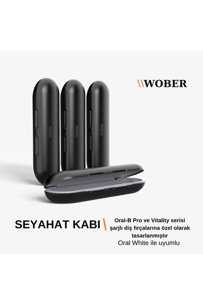 Wober Oral-b Şarjlı Diş Fırçası Ve Yedek Başlığı Için Saklama Kutusu, Vitality Serisine Uyumlu!