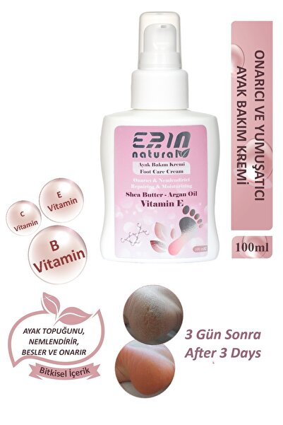 Erin Natural Onarıcı Ve Yumuşatıcı Ayak Bakım Kremi 100 ml