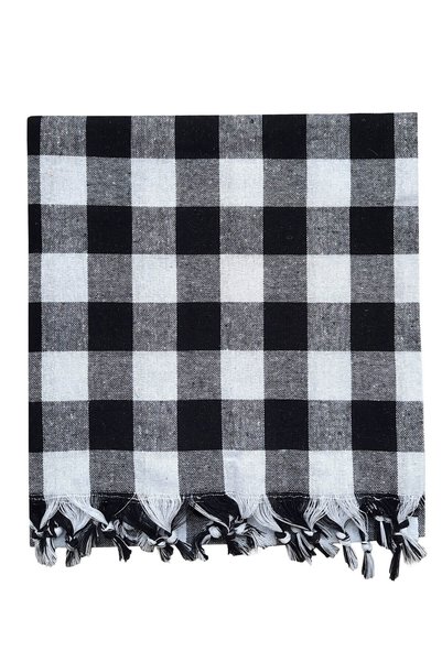 Hepsine Rakip Față de masă pentru picnic în carouri, 150x150 cm, cu franjuri