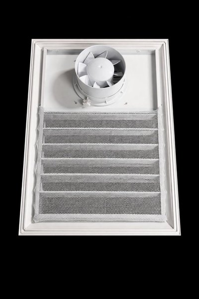 Meridyen Menfez 35X45 Aluminum Bathroom Screen with Fan