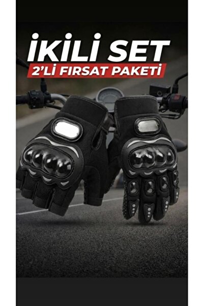 Edelvays Shop MOTOSİKLET BİSİKLET UZUN VE KISA ELDİVEN EN13594 ETİKETLİ 2Lİ E...
