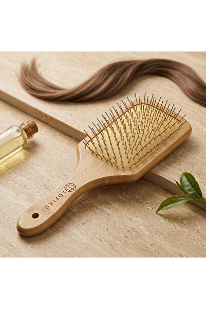LOFIAN فرشاة الشعر الخشبية من لوفيان - Wooden Hair brush, Wooden Hair Comb C-008