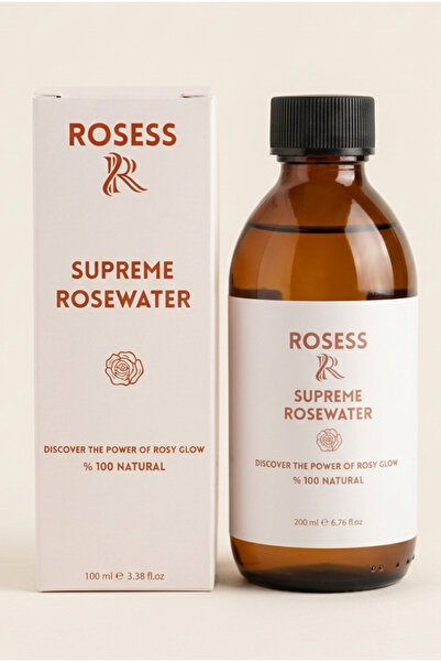 Rosess Saf Gül Suyu 200 ml | Gül Mayası Yüz Toniği, Ferahlatıcı ve Nemlendirici