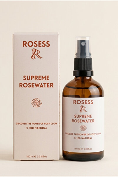 Rosess Saf Gül Suyu 100 ml | Gül Mayası Yüz Toniği, Ferahlatıcı ve Nemlendirici