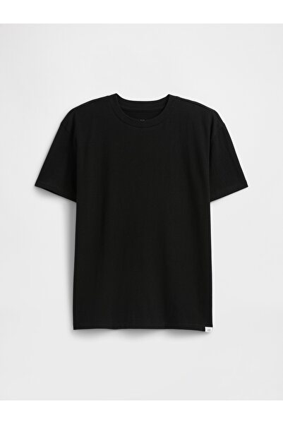 GAP Erkek Çocuk Siyah Bisiklet Yaka T-Shirt