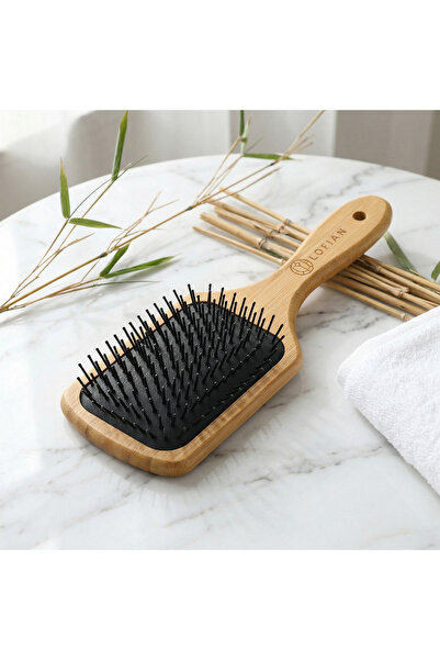 LOFIAN فرشاة الشعر الخشبية من لوفيان - Wooden Hair brush, Wooden Hair Comb C-...