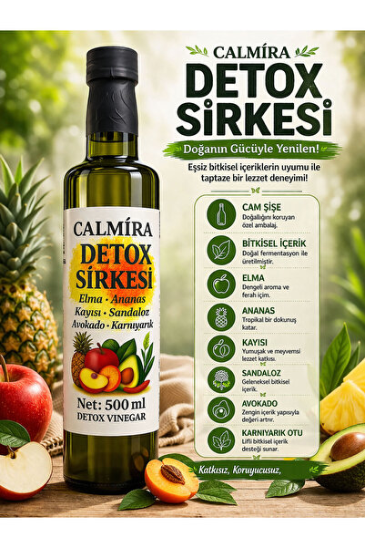 CALMİRA Detoks Sirkesi 500 ml - (Detox Vinegar) Katkısız