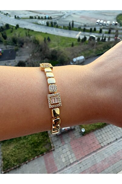 VEGALUXE Çelik Üçlü Baget 14 K Minimalist Çelik Bileklik Solmaz Kararma Yapma...