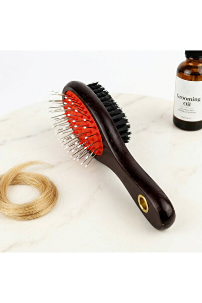 LOFIAN فرشاة الشعر الخشبية وجهين للأطفال - Wooden Hair Baby brush, Wooden Hai...