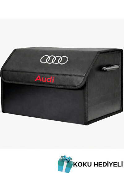 Rukye Shop Audi Marka Logolu Oto Bagaj Organizer Çanta Oto Bagaj Çantası 2 Bö...