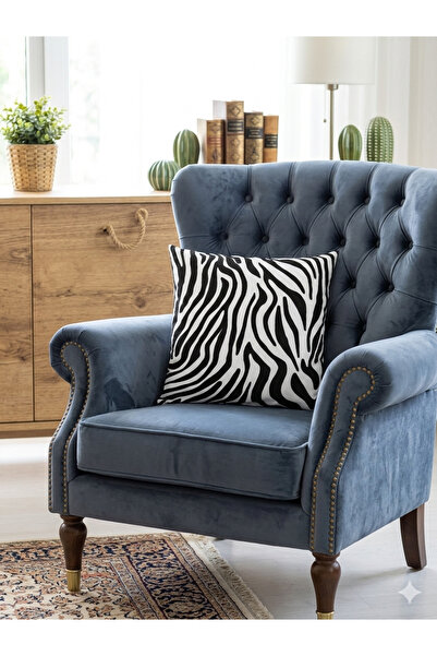 Generic Brand Single Zebra Pattern Throw Pillow Cover