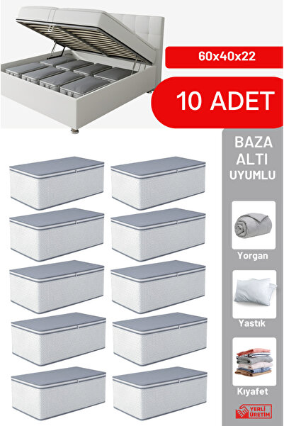 Set of 10 - Geometric Striped Oversized Base Bottom & Sofa Bed Hatch (60 x 40 x 22 cm)