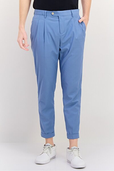 Sorbino Men Regular Fit Solid Chino Pants, Slate Blue