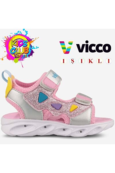 Vicco Hilda Işıklı Ortopedik Çocuk Sandalet PEMBE