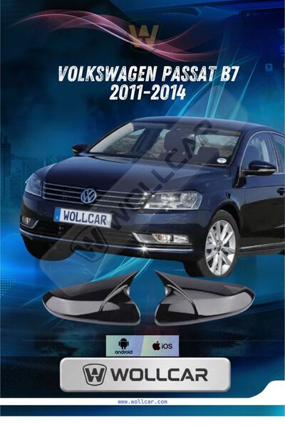 Genel Markalar Vw Passat B7 Yarasa Ayna Kapağı Batman Piano Siyah Abs 2011-20...