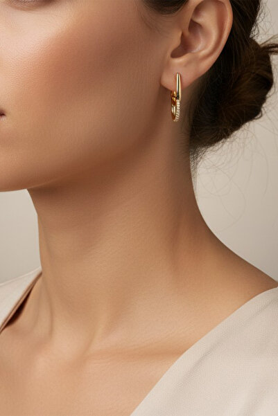 XUPING JEWELRY أقراط دائرية متدلية من الزركون من ستايل إنسي/شوبينج للمجوهرات