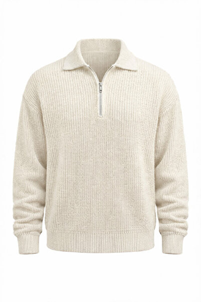 Valiberta Cămașă Gibson oversize cu jumătate de fermoar, cu guler polo, trico...