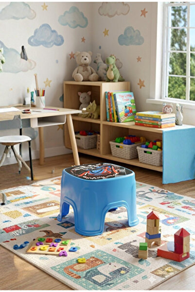 Children's Stool ,Play Stool Safe Step, Durable and Ergonomic Design (Blue)