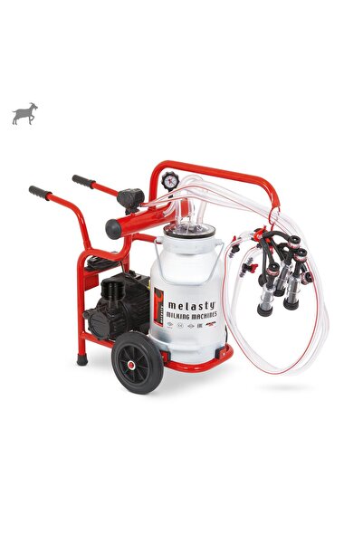 Melasty Junior İkili Keçi Süt Sağma Makinesi (Alüminyum Güğüm-Kauçuk) (Kuru)