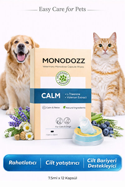 MONODOZZ CALM Push Up Capsule Wipes | Kedi Köpek Stres Huzursuzluk Gerginlik ...