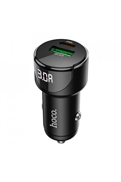 Hoco Φορτιστής αυτοκινήτου (Z42 Light Road), USB-A, USB Type-C, QC 3.0, PD 20...
