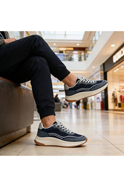 Tmall Pantofi sport bărbătești, cu plasă, B4048, albaștri