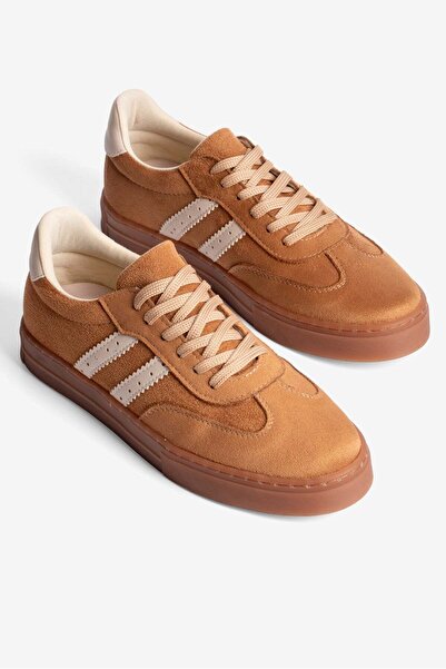 Mubiano Γυναικεία Suede Sneaker Αθλητικά Παπούτσια με κορδόνια Leron Taba