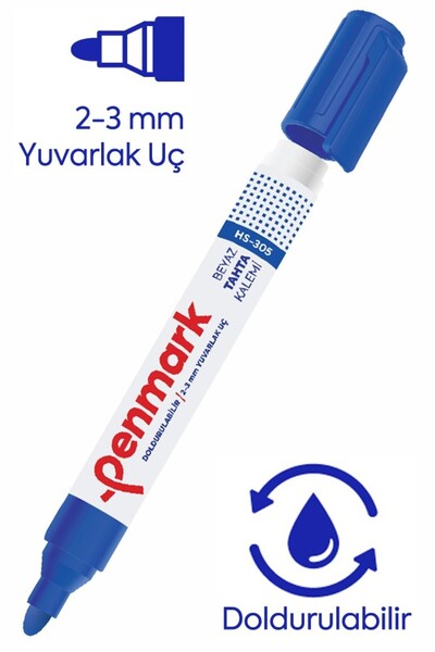 penmark Beyaz Yazı Tahta Kalemi Doldurulabilir 1 Adet Penmark Yazı Tahta Kale...