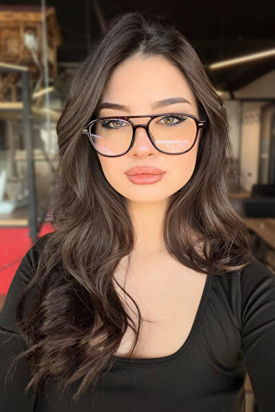 happy line Brown Frame Sunglasses