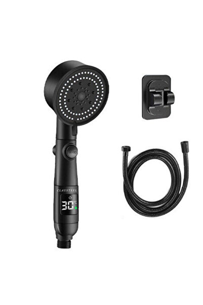 CLAUSTEEL Set de duș inteligent, afișaj digital pentru temperatură, 5 moduri,...