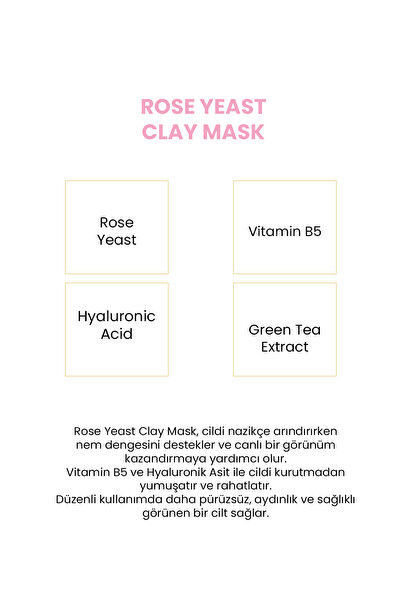 Qremfi Gül Maya Pembe Kil Maskesi 100 ml | Arındırıcı ve Dengeli Görünüm Bakımı