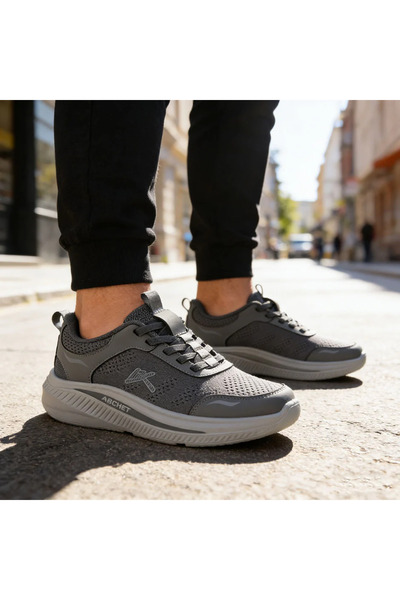 Tmall Pantofi sport bărbătești, material textil, B4046. Gri