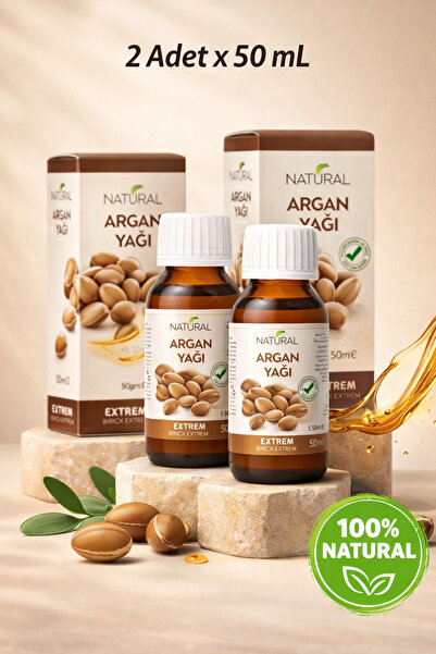 EXXTREM Soğuk Sıkım Argan Yağı 2 Adet %100 Doğal – Anti Aging Cilt Bakım Yağı...