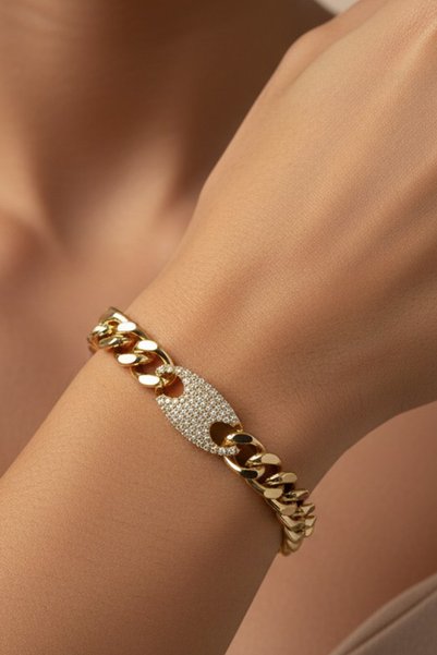 XUPING JEWELRY Stil Incisi/Xupıng Jewelry 14 Ayar Altın Kaplama Hira Zirkon T...