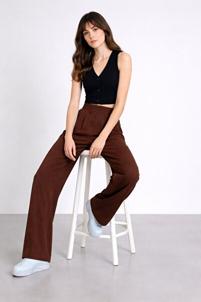 M&N Women's Full Stretch Comfortable Fabric Velcro Closure Palazzo Trousers -...