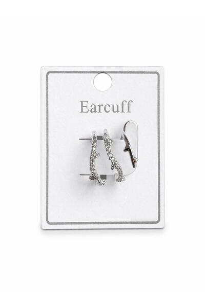 Leo'Stone Çoklu Görünüm Zirkon Taşlı Sarmaşık Model Earcuff Kıkırdak Küpe