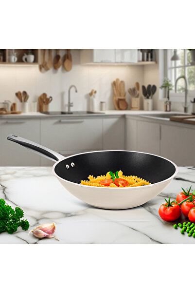 Aryıldız Atlanta 28 cm Wok Tava Beige