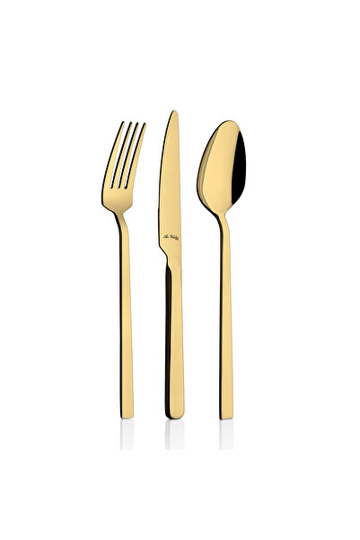 Aryıldız Santos Gold 24 Piece Fork Spoon Knife Set