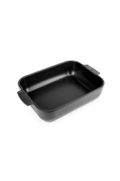 Peugeot Tavă dreptunghiulară pentru cuptor Appolia, neagră satinată, 25 cm